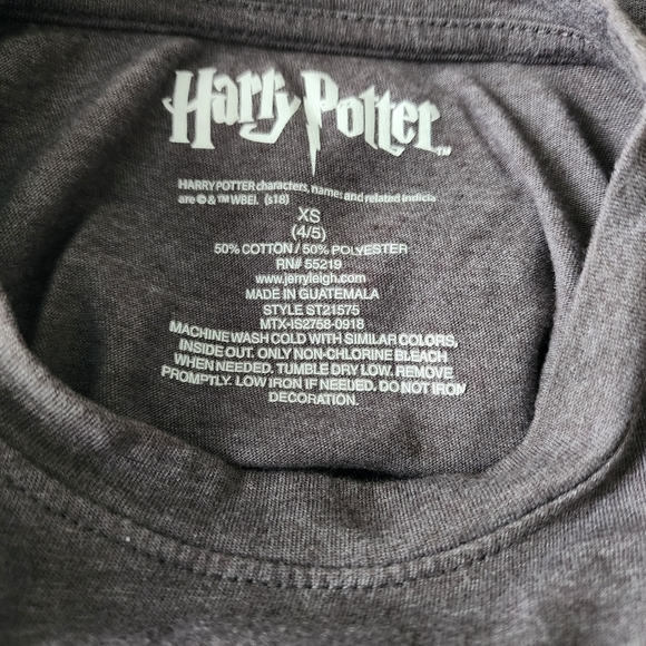 Harry Potter Girl's Long Sleeve Shirt - Deathly Hallows Symbol - Picture 3 of 3